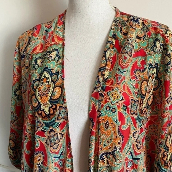 Tobi • Red Arms Wide Open Fringe Kimono - Picture 5 of 8